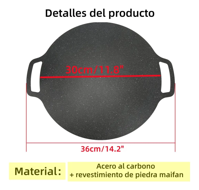 COMAL PARRILLA ANTIADHERENTE DE 36CM PARA BBQ - 8