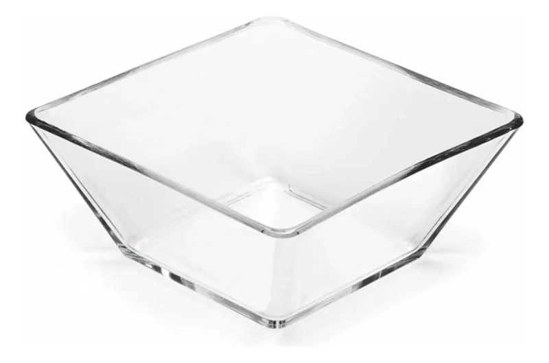 ENSALADERA CUADRADA DE VIDRIO PARA SERVIR ENSALADAS GRANDES - 3