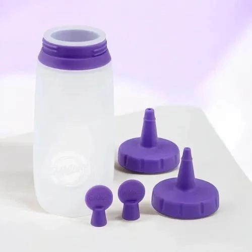 BOTELLA PARA GLASEADO CON BOQUILLA ANGOSTA PARA DECORACION DE DULCES - 1