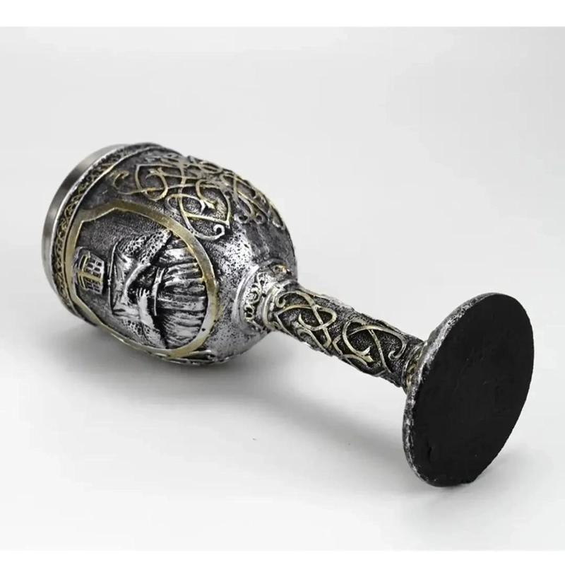 COPA CABALLERO MEDIEVAL DE ACERO INOXIDABLE ELEGANTE - 5