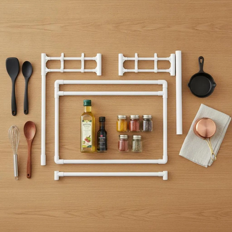 ESTANTE ORGANIZADOR DE COCINA METALICO DE 2 NIVELES - 5
