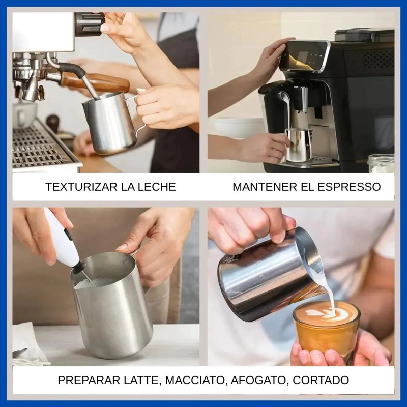 JARRA ESPUMADORA DE LECHE ACERO INOXIDABLE 550 ML PARA BARISTAS - 10