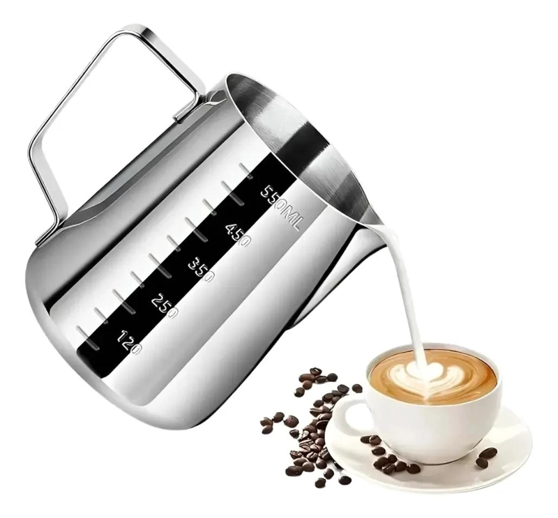 JARRA ESPUMADORA DE LECHE ACERO INOXIDABLE 550 ML PARA BARISTAS - 2