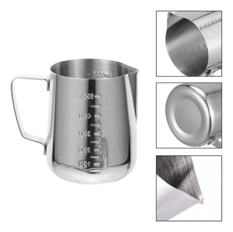 JARRA ESPUMADORA DE LECHE ACERO INOXIDABLE 550 ML PARA BARISTAS - 4