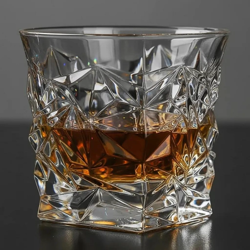 SET DE 6 VASOS DE CRISTAL PARA WHISKY ELEGANTES Y MODERNOS - 5