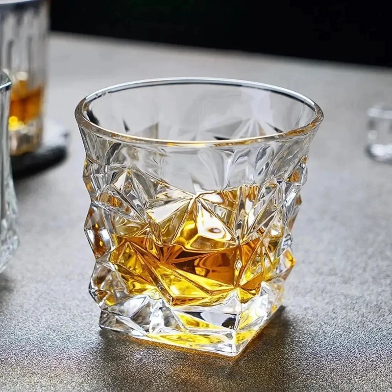 SET DE 6 VASOS DE CRISTAL PARA WHISKY ELEGANTES Y MODERNOS - 7