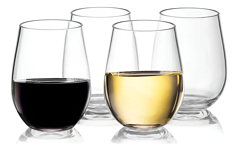 SET DE 4 VASOS DE VIDRIO PARA VINO 540ML - 1
