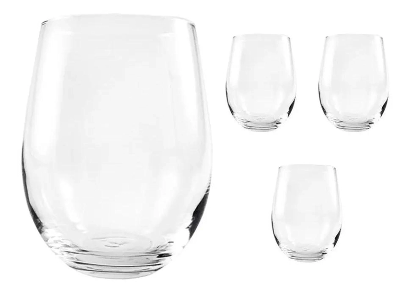 SET DE 4 VASOS DE VIDRIO PARA VINO 540ML - 2