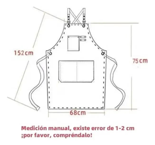 PACK DE 2 DELANTALES AJUSTABLES DE LONA PARA COCINA Y BARBACOA - 5