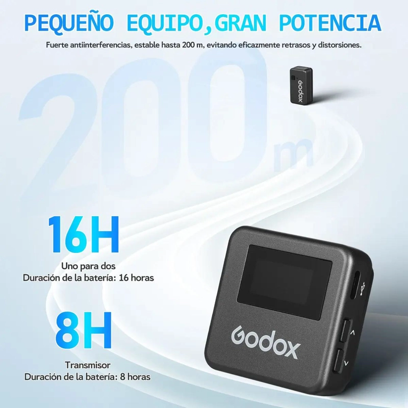 MICROFONO INALAMBRICO LAVALIER DOBLE CANAL PARA GRABACION - 10
