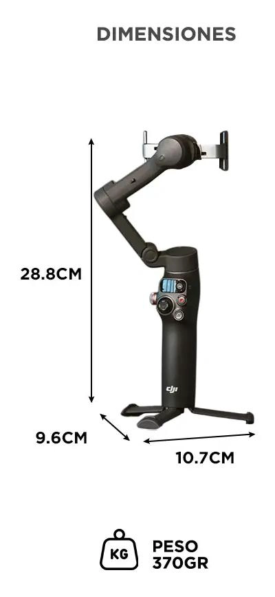 ESTABILIZADOR INTELIGENTE PARA CELULARES CON SEGUIMIENTO Y LUZ - 5