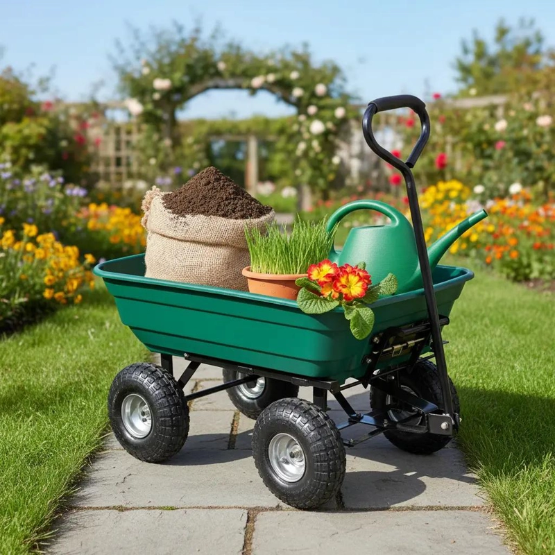 CARRO ARRASTRE MULTIPROPOSITO ABATIBLE 200KG PARA JARDIN - 1