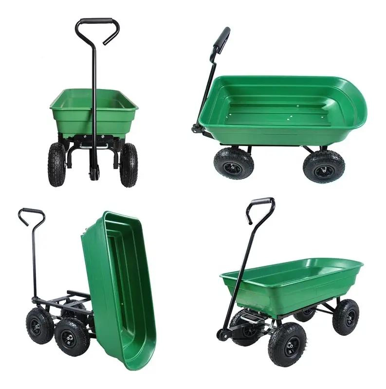 CARRO ARRASTRE MULTIPROPOSITO ABATIBLE 200KG PARA JARDIN - 6