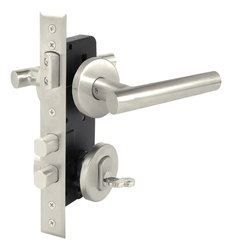 CERRADURA EMBUTIDA PLATA PARA PUERTAS CON MANILLA - 2