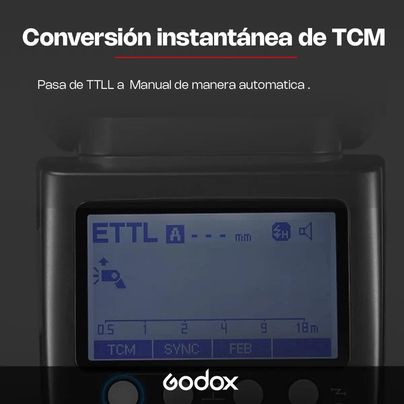 FLASH GODOX TTL HSS PARA CANON CON SISTEMA INALAMBRICO 2.4G - 7