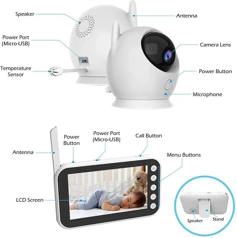 CAMARA DE MONITOREO PARA BEBE S CON VISION NOCTURNA Y AUDIO - 2