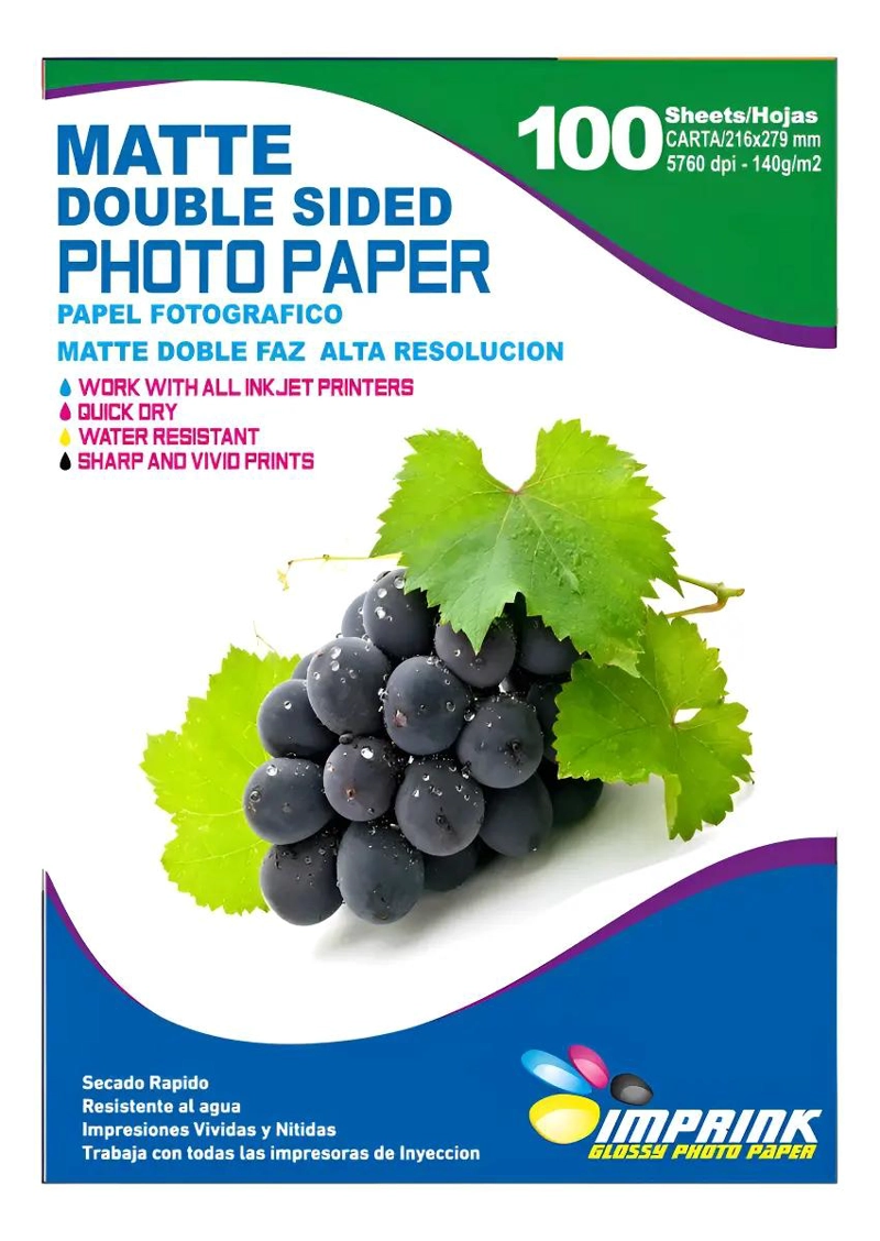 PAPEL A4 ALTA RESOLUCION DOBLE FAZ MATTE 140G 20 UNIDADES - 1