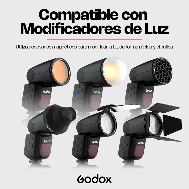 FLASH PROFESIONAL CON CABEZAL REDONDO Y BATERIA RECARGABLE PARA SONY - 7