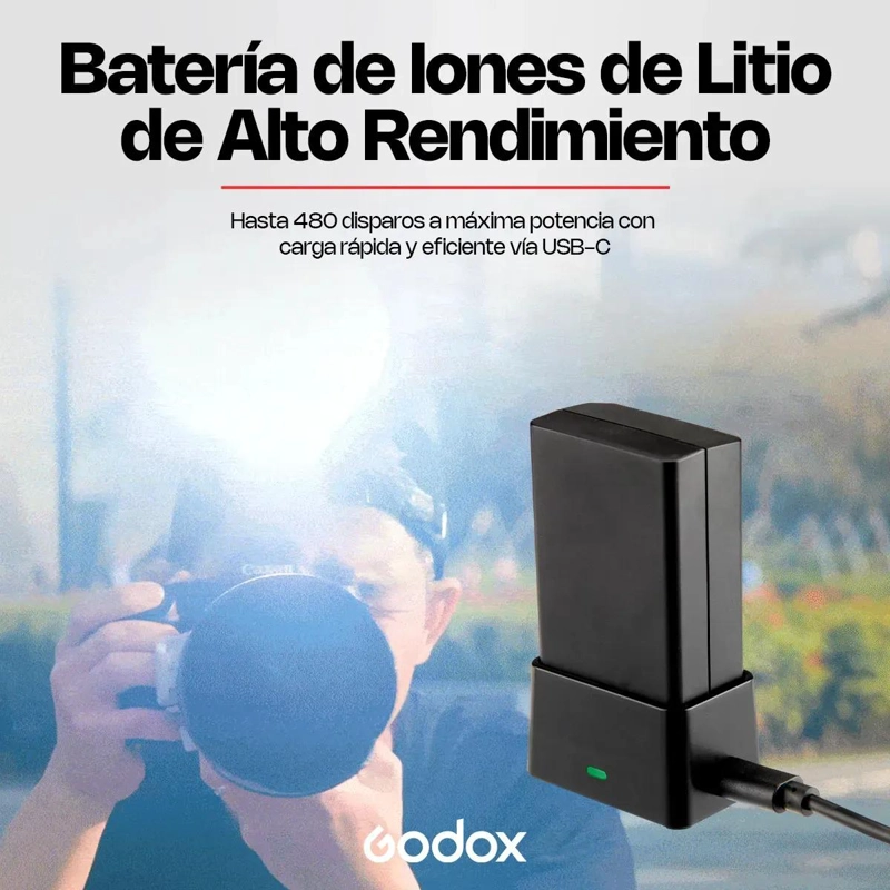 FLASH PROFESIONAL CON CABEZAL REDONDO Y BATERIA RECARGABLE PARA SONY - 9