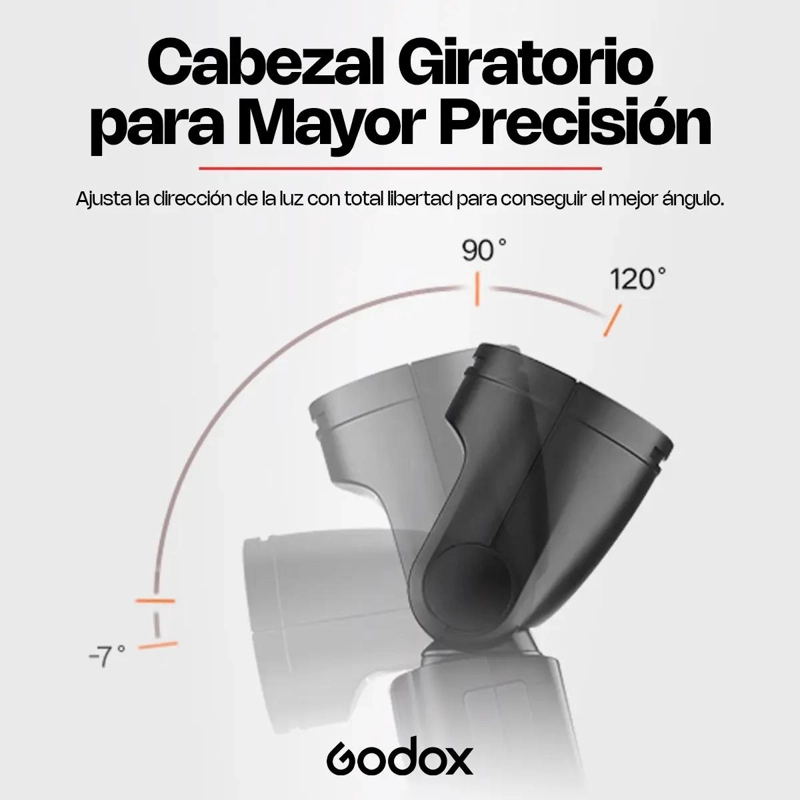 FLASH RECARGABLE GODOX V1 PARA CANON CON LUZ MODELADO - 8