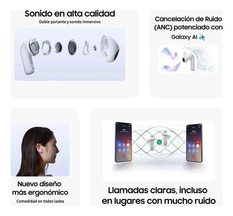 AURICULARES INALAMBRICOS CON SONIDO ENVOLVENTE Y MICROFONOS - 5