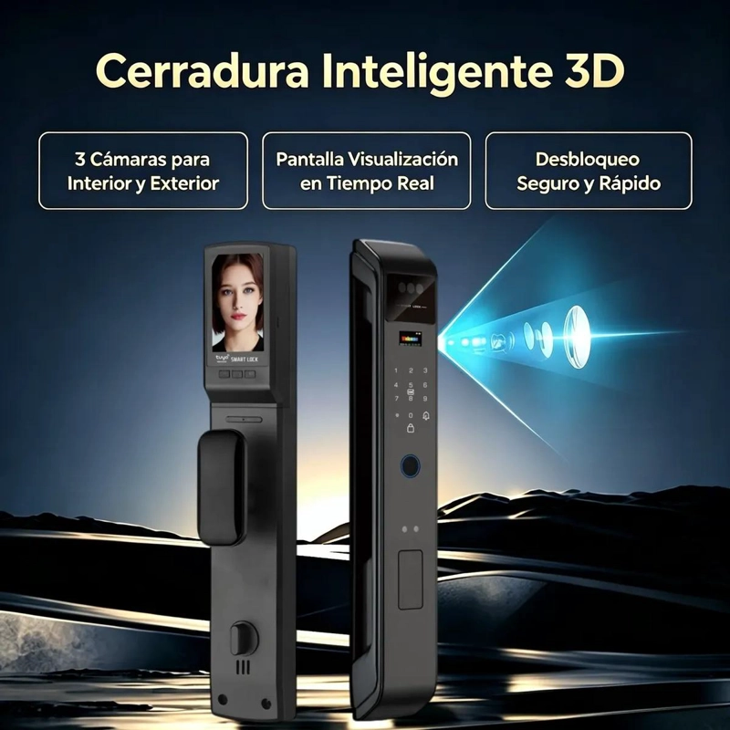 CERRADURA INTELIGENTE CON RECONOCIMIENTO FACIAL Y CAMARA - 5