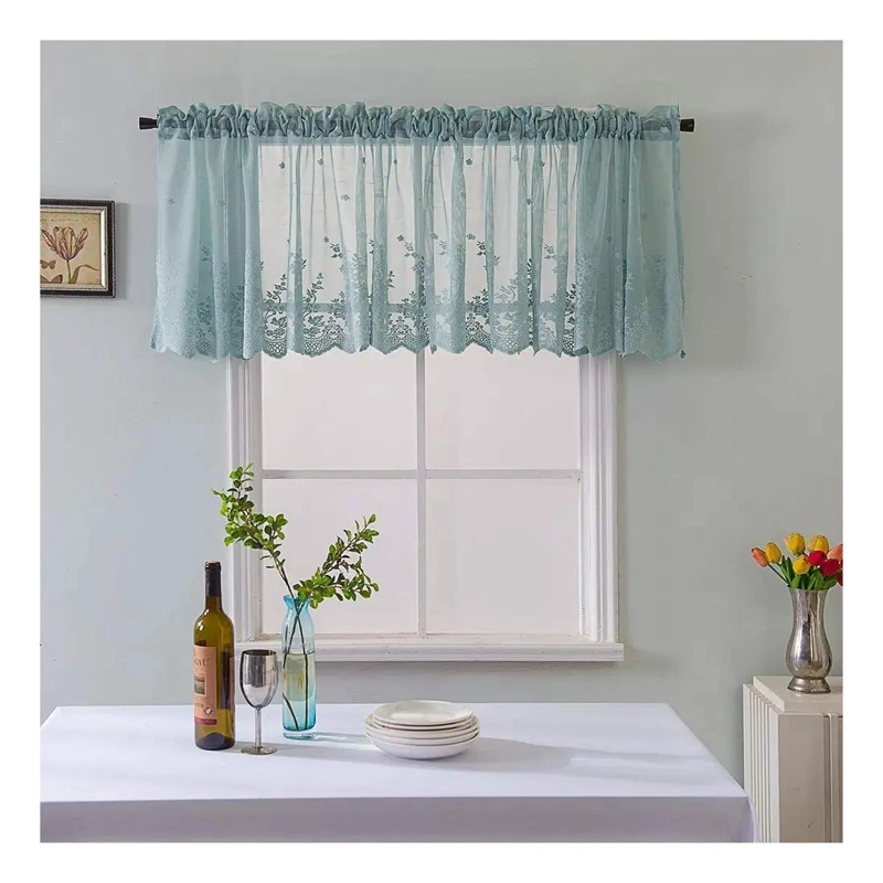CENEFA DE ENCAJE BORDADO PARA VENTANAS Y PUERTAS DECORATIVAS - 1