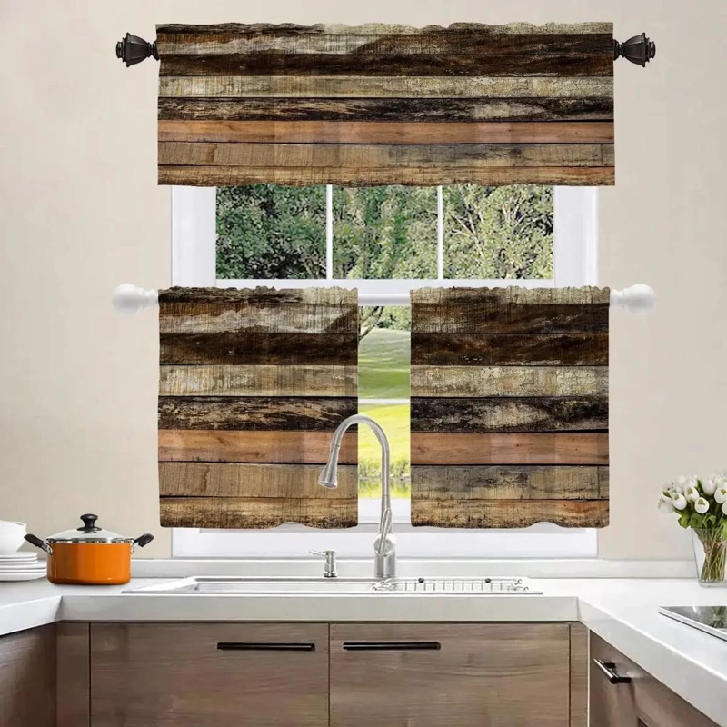 CENEFAS DE COCINA CON TEXTURA DE MADERA MARRON PARA DECORACION - 2