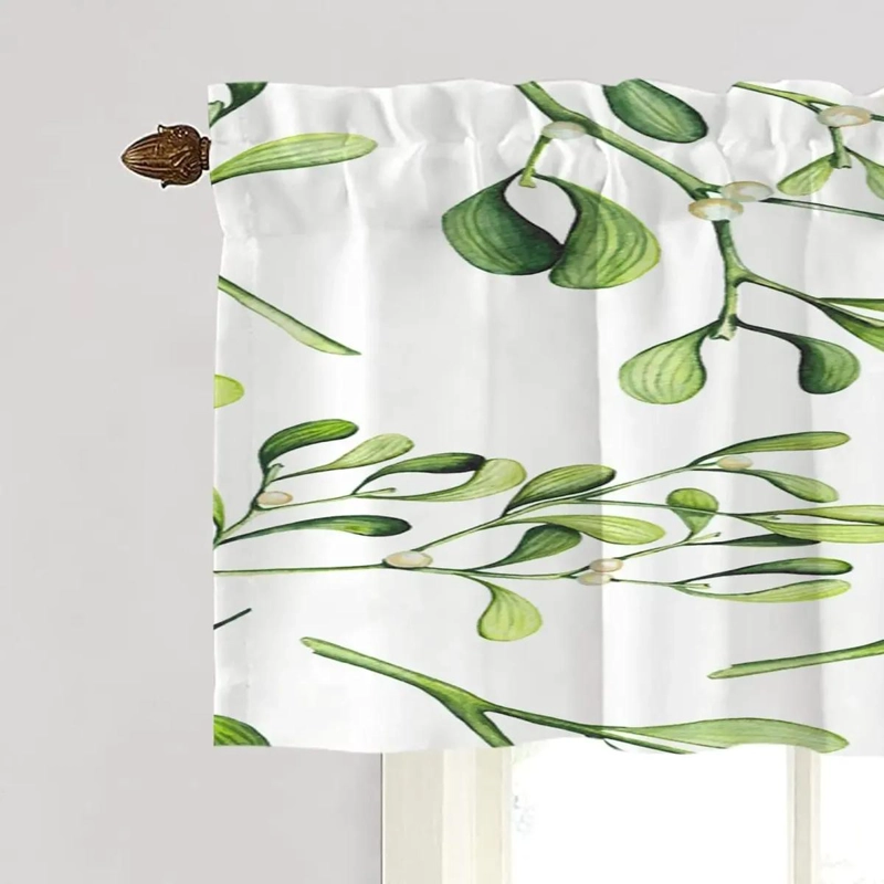 CENEFAS DE COCINA VERDE CLARO CON DISEÑO DE PLANTAS - 2