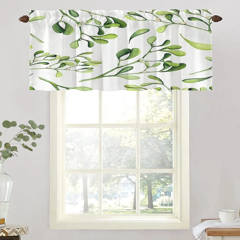 CENEFAS DE COCINA VERDE CLARO CON DISEÑO DE PLANTAS - 5