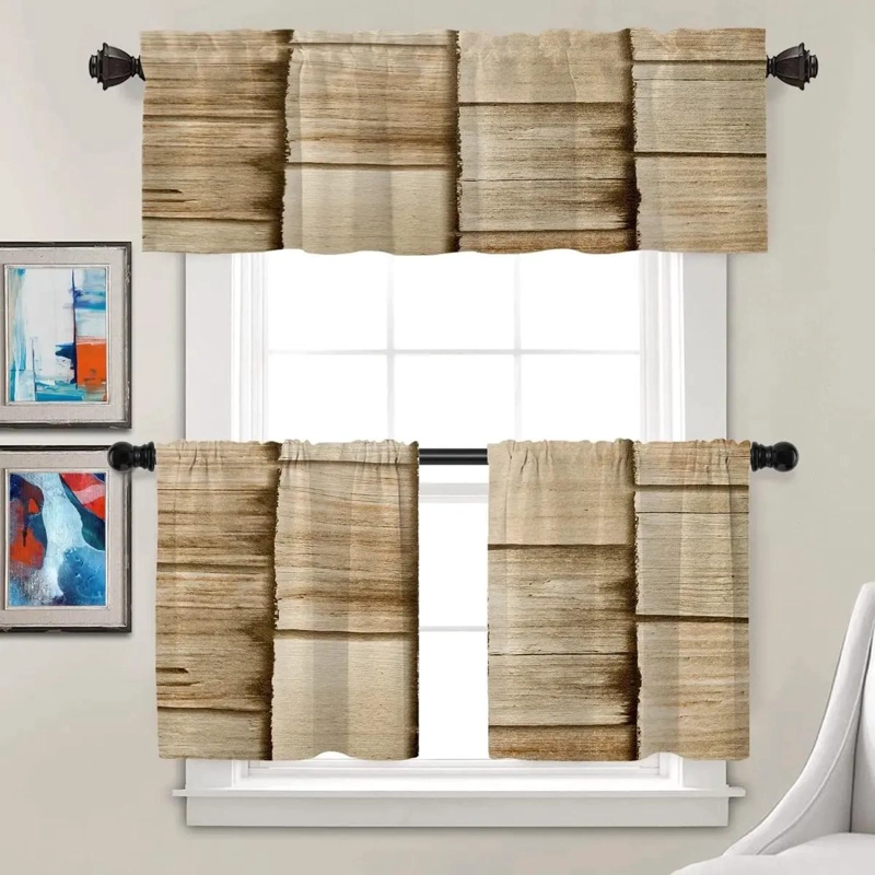 CENEFAS DE COCINA BEIGE DE MADERA PARA VENTANAS - 2