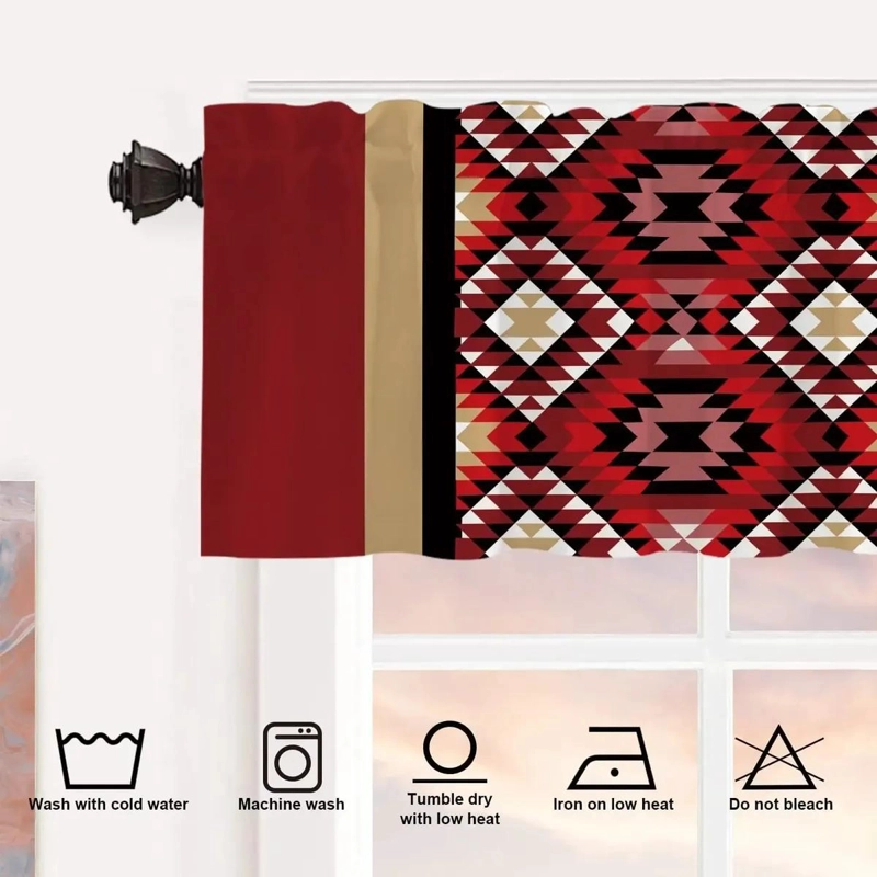 CENEFAS DE COCINA ROJAS, BLANCAS Y NEGRAS CON DISEÑO TRIBAL - 3