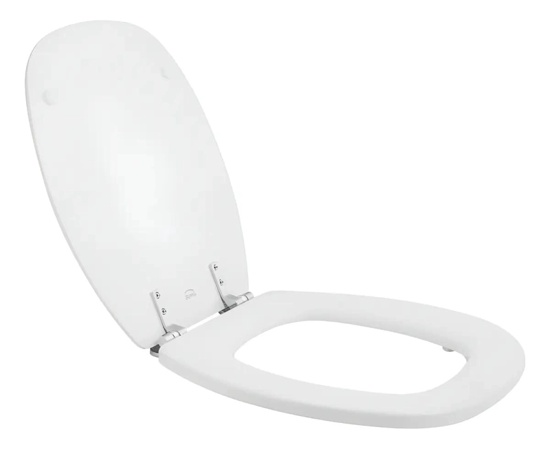 ASIENTO DE WC CUADRADO DE MADERA COLOR BLANCO - 1