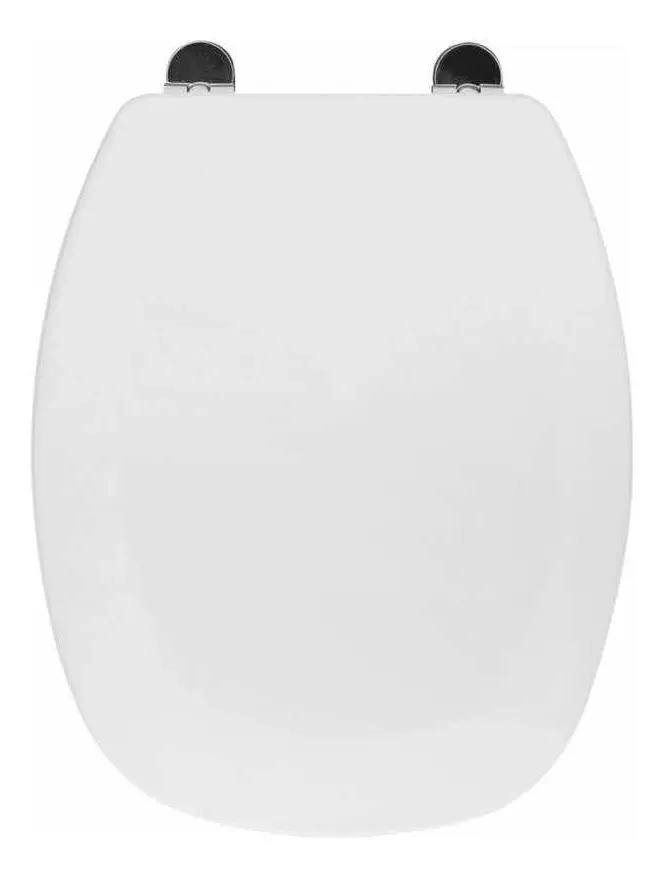 ASIENTO DE WC CUADRADO DE MADERA COLOR BLANCO - 2