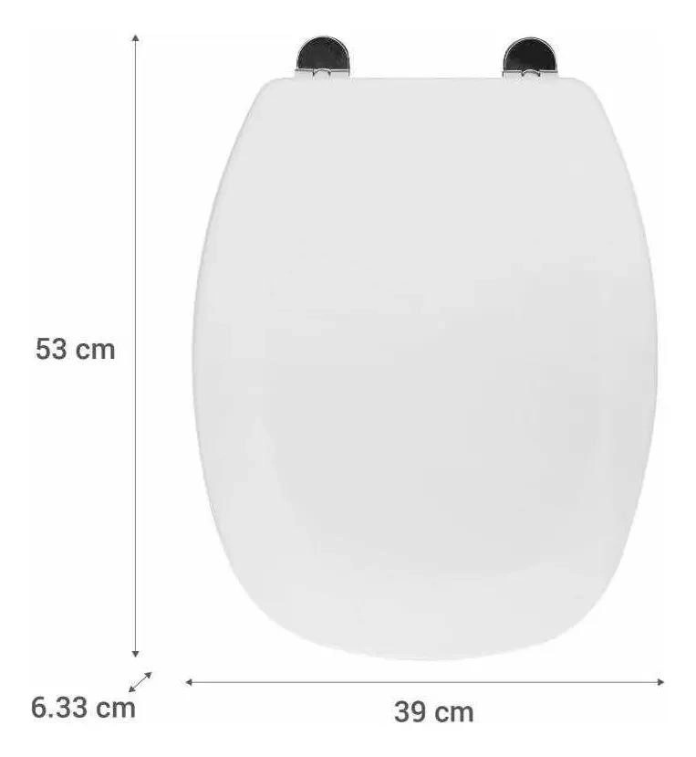 ASIENTO DE WC CUADRADO DE MADERA COLOR BLANCO - 5