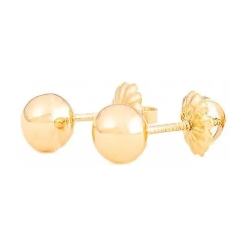 AROS BOLITA DE ORO 18K PARA NIÑAS Y MUJERES - 1