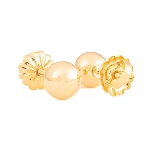 AROS BOLITA DE ORO 18K PARA NIÑAS Y MUJERES - 3
