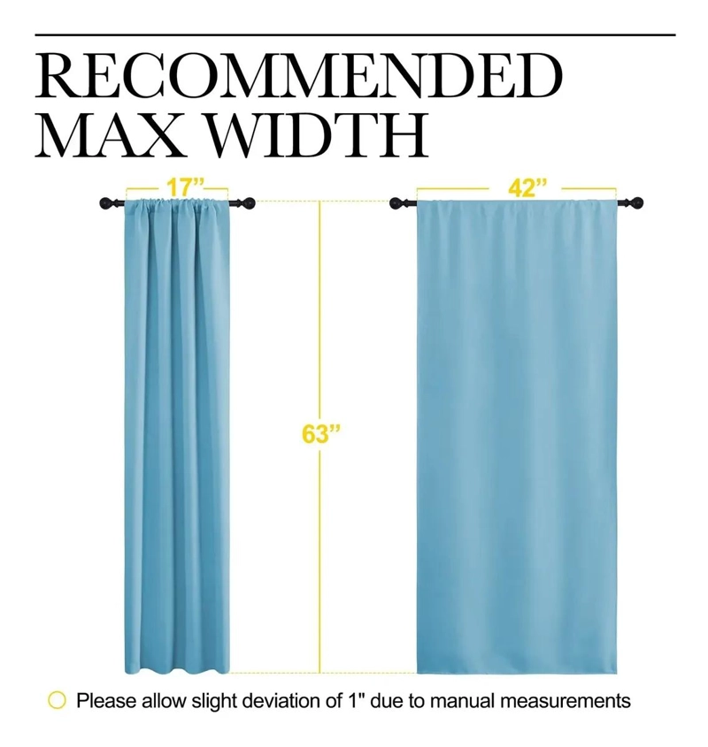 CORTINAS OPACAS PARA COCINA Y DORMITORIO EN TURQUESA - 8
