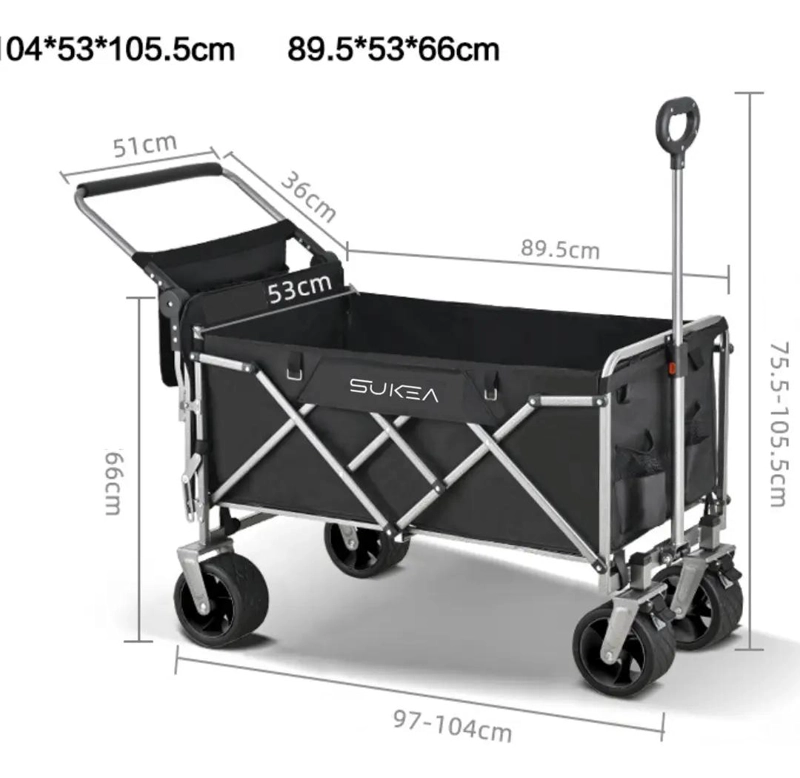 CARRO PLEGABLE REFORZADO PARA CARGA PESADA DE 150KG - 1