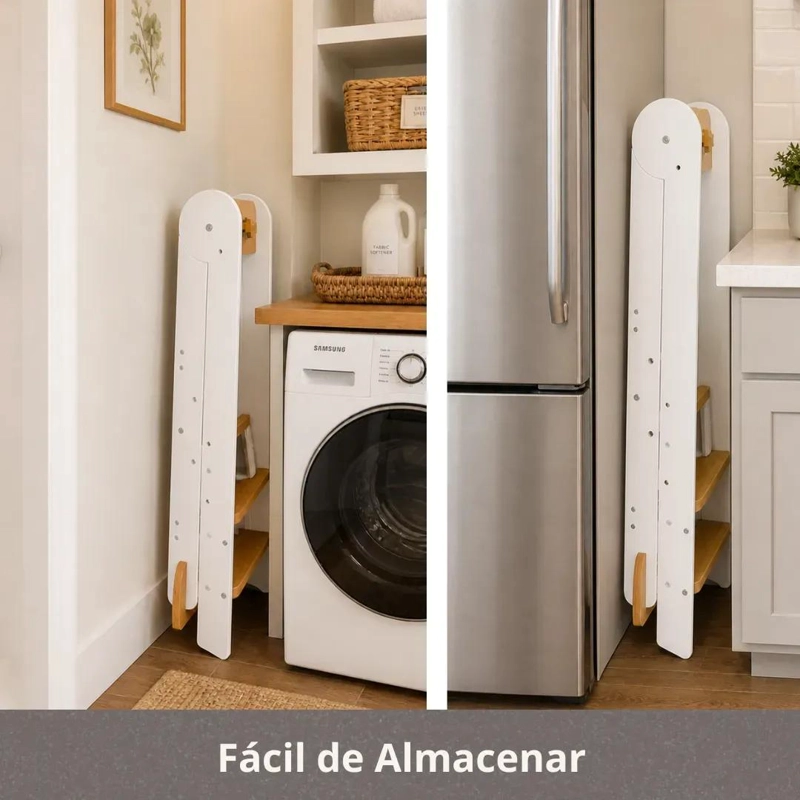 TORRE DE APRENDIZAJE PLEGABLE DE MADERA AJUSTABLE PARA NIÑOS - 5
