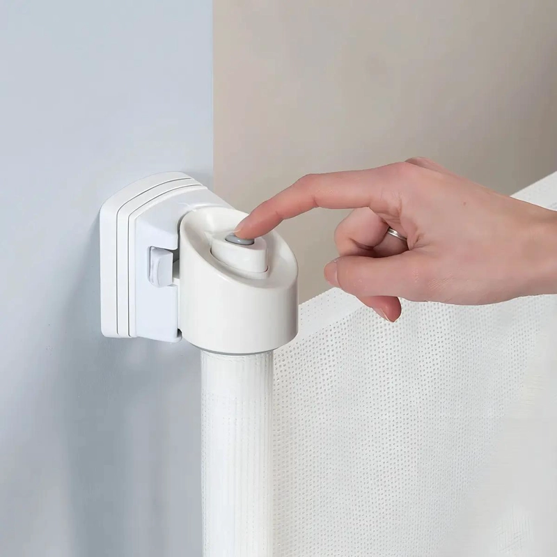 PUERTA RETRACTIL DE SEGURIDAD PARA NIÑOS, COLOR BLANCO - 5