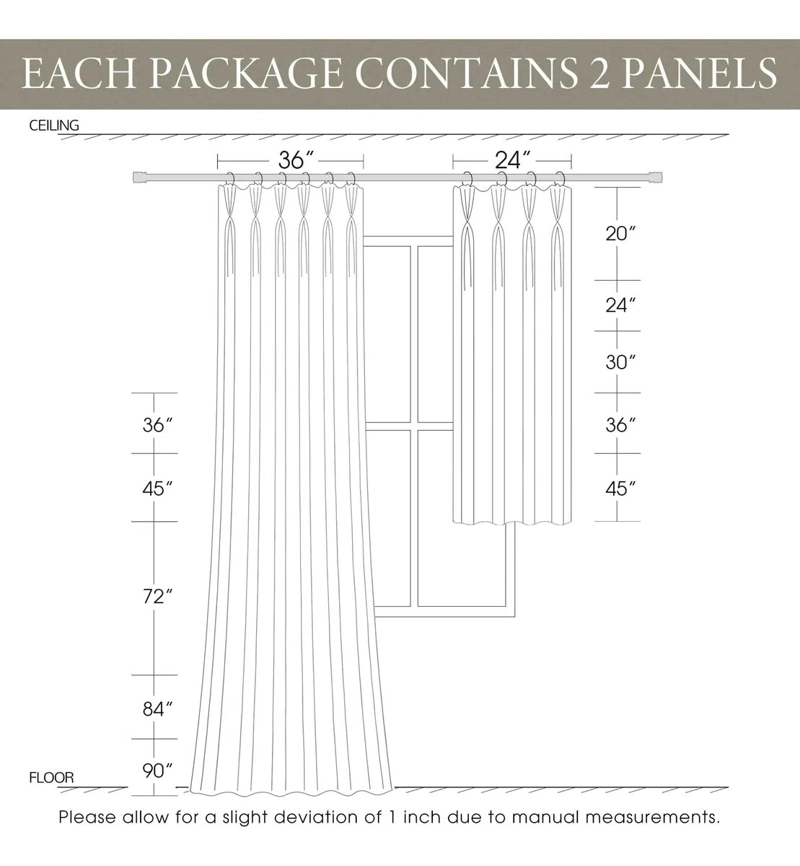 CORTINAS DE LINO PARA COCINA DE 30 PULGADAS CON FILTRO DE LUZ - 3