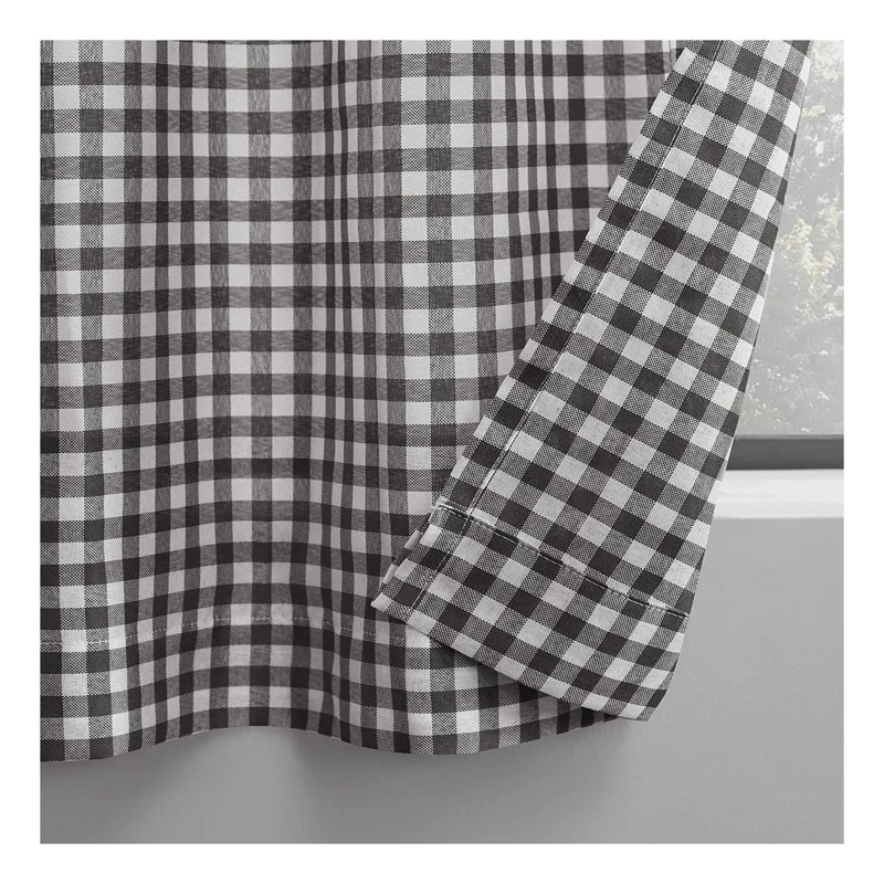 JUEGO DE CENEFA Y NIVELES PARA CORTINA DE COCINA A CUADROS - 3