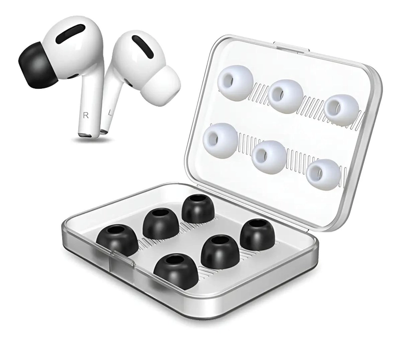 ALMOHADILLAS DE SILICONA S/M/L PARA AIRPODS PRO - 6 PARES - 1