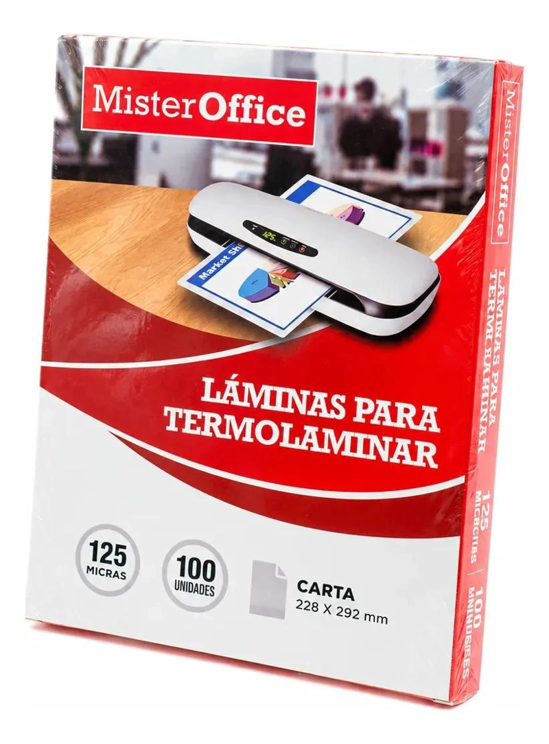 LAMINAS PARA TERMOLAMINAR CARTA 125 MIC 100 HOJAS - 1