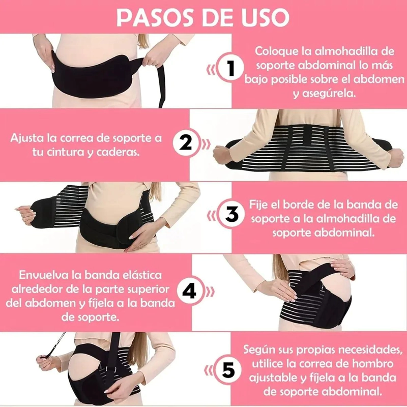 FAJA DE SOPORTE PRENATAL AJUSTABLE PARA EMBARAZO - 6