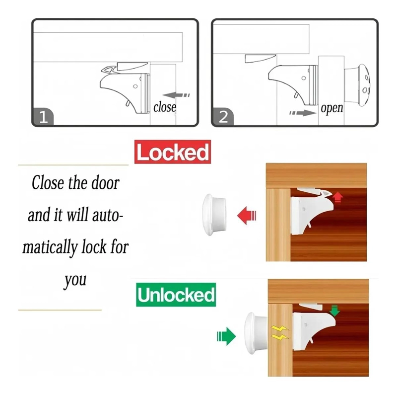 PACK DE 8 CERRADURAS MAGNE TICAS PARA SEGURIDAD INFANTIL - 5
