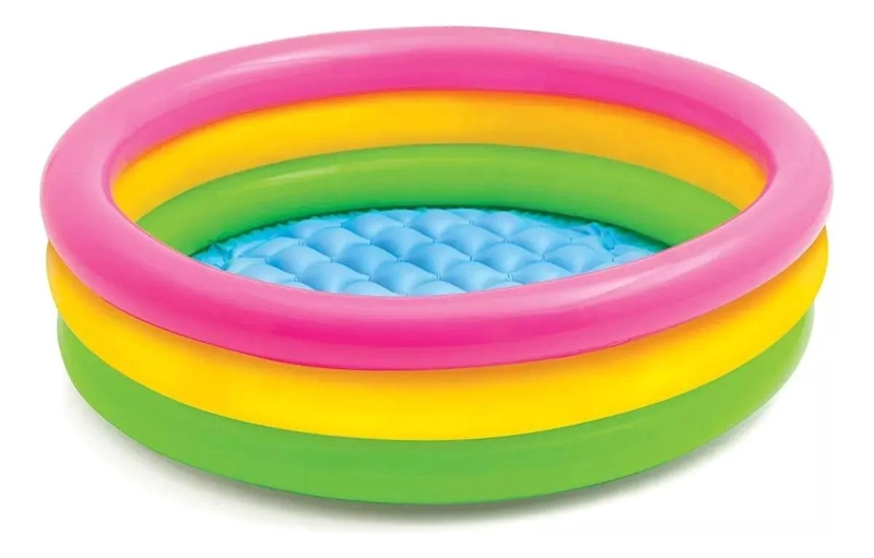 PISCINA INFLABLE MULTICOLOR PARA NIÑOS 60CM IDEAL VERANO - 1