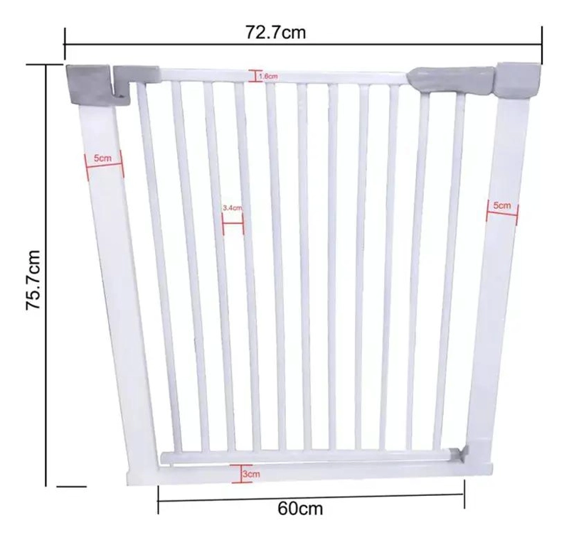 PUERTA DE SEGURIDAD AJUSTABLE PARA BEBE S Y MASCOTAS - 6