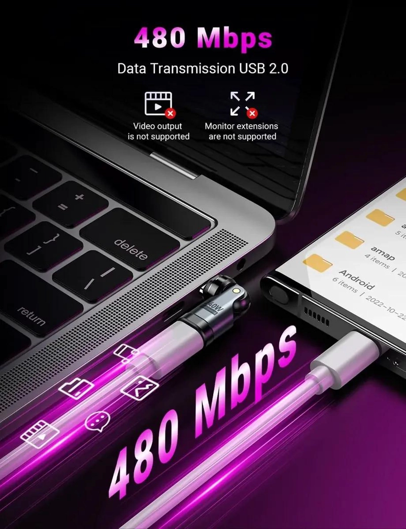 ADAPTADOR MAGNE TICO FLEXIBLE PARA CARGA Y DATOS USB-C - 2